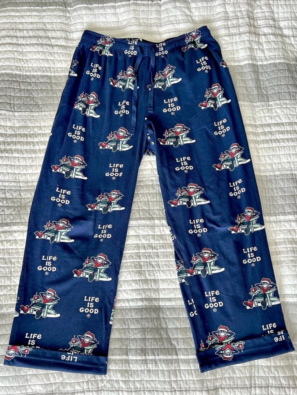 Life Is Good pajama pants Graphic Lounge Pants Blue & Red